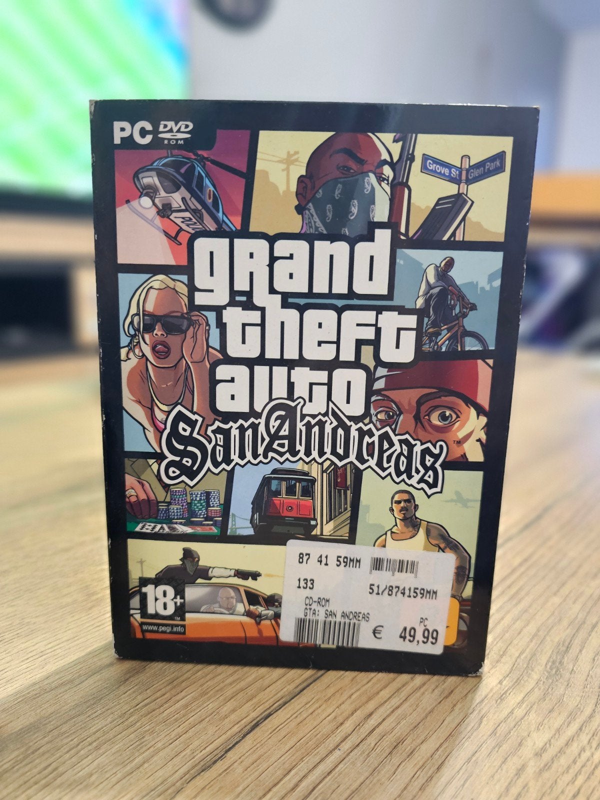 Grand Theft Auto: San Andreas PC DVD-ROM, Spelcomputers en Games, Games | Pc, Avontuur en Actie, Gebruikt, Vanaf 18 jaar, 1 speler