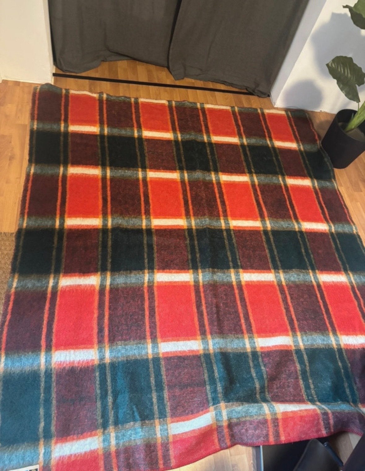 Vintage Didas wollen deken 205 x 210 cm, Ophalen of Verzenden, Gebruikt