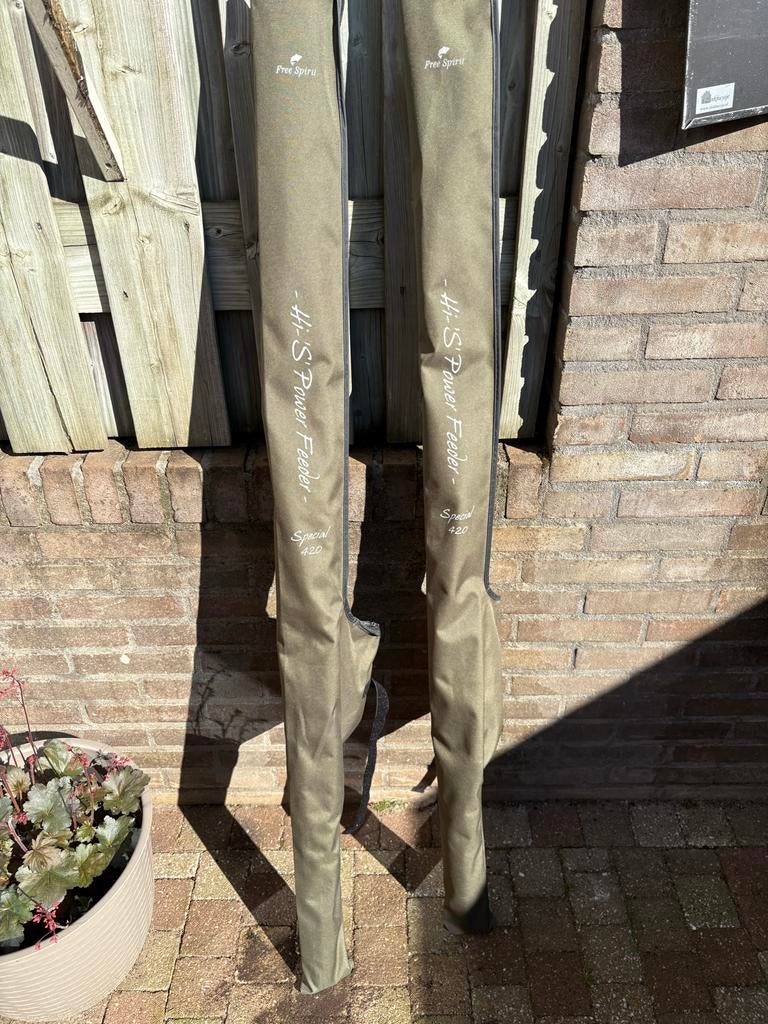 2x Free Spirit Hi-S Power Feeder Special 4,20m hengels, Ophalen, Gebruikt, Werphengel