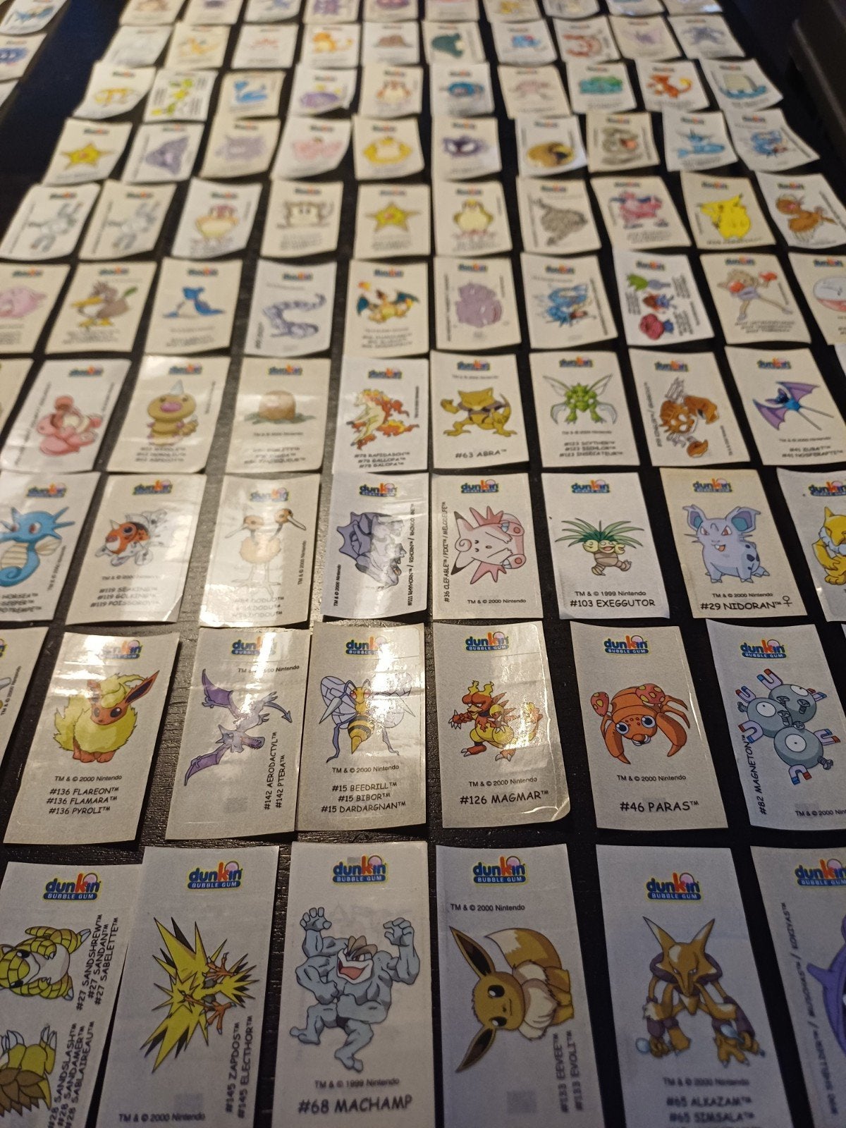 Pokemon Dunkin' Boomer Bubblegum stickers - 137 stuks, Ophalen of Verzenden, Gebruikt, Meerdere kaarten