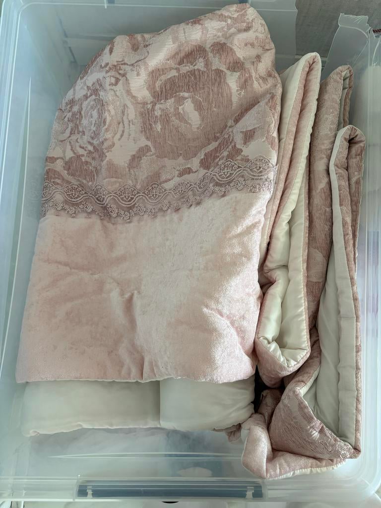 Gloednieuw Dekbedovertrek Sprei Set uit Turkije, Dekbedovertrek, Ophalen of Verzenden, Roze, Nieuw