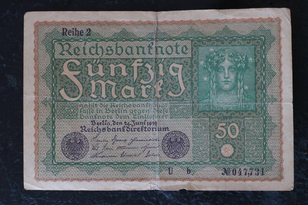 Duitse Reichsbanknote 50 Mark 1919, Ophalen of Verzenden, Duitsland, Los biljet
