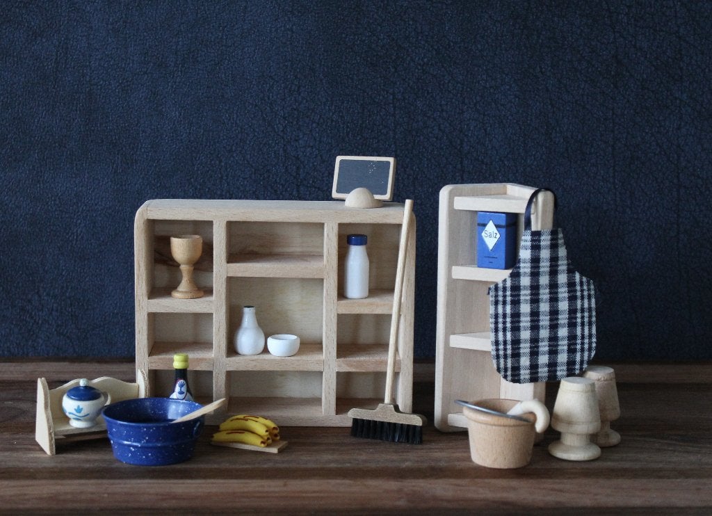 Set houten poppenhuisspullen, Ophalen of Verzenden, Zo goed als nieuw, Poppenhuis