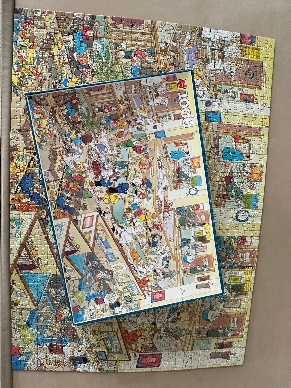 Jan van Haasteren puzzel, Van Harte Beterschap, Hobby en Vrije tijd, Denksport en Puzzels, Ophalen, 500 t/m 1500 stukjes, Gebruikt