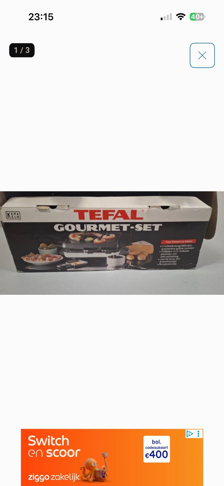 Tefal Gourmet-Set Raclette Grill - Zo goed als nieuw, Verzenden, Zo goed als nieuw, 4 t/m 7 personen