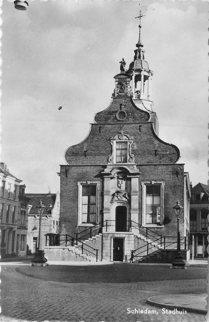 388-536-029 Schiedam Stadhuis, Verzenden, Voor 1920, Zuid-Holland