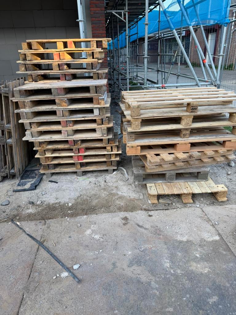 Diverse gebruikte pallets, Ophalen, Gebruikt, Hout, 100 mm of meer