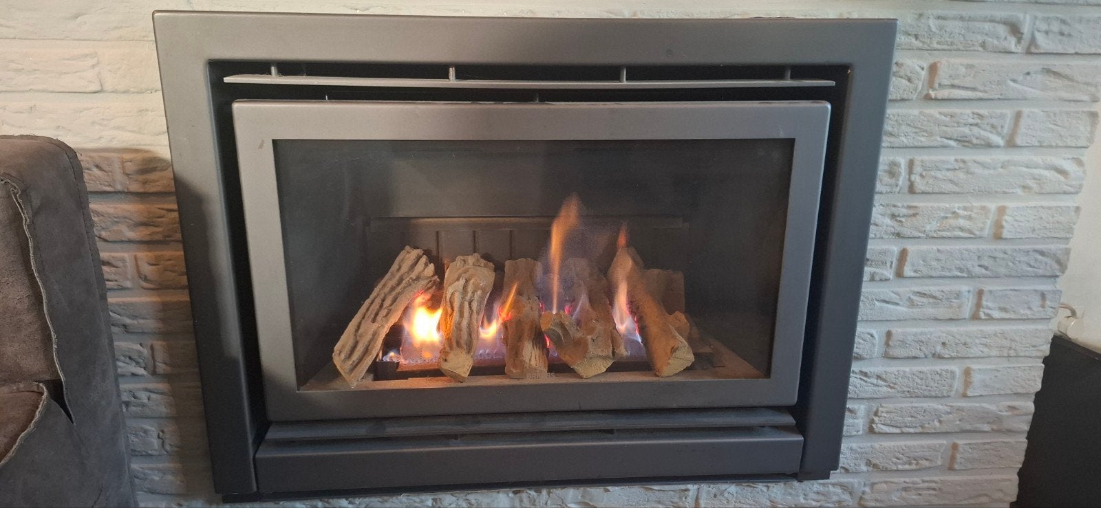 Barbas Unica 70 HB Gashaard met ventilator, Huis en Inrichting, Haarden, Ophalen, Gebruikt, Inbouwhaard, Gashaard