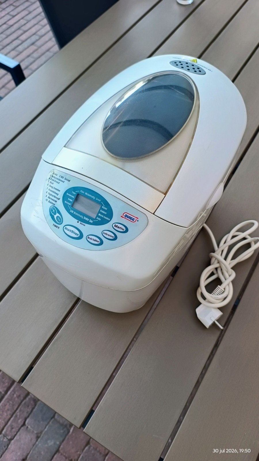 Quigg CBM2000B Broodbakmachine, Witgoed en Apparatuur, Ophalen
