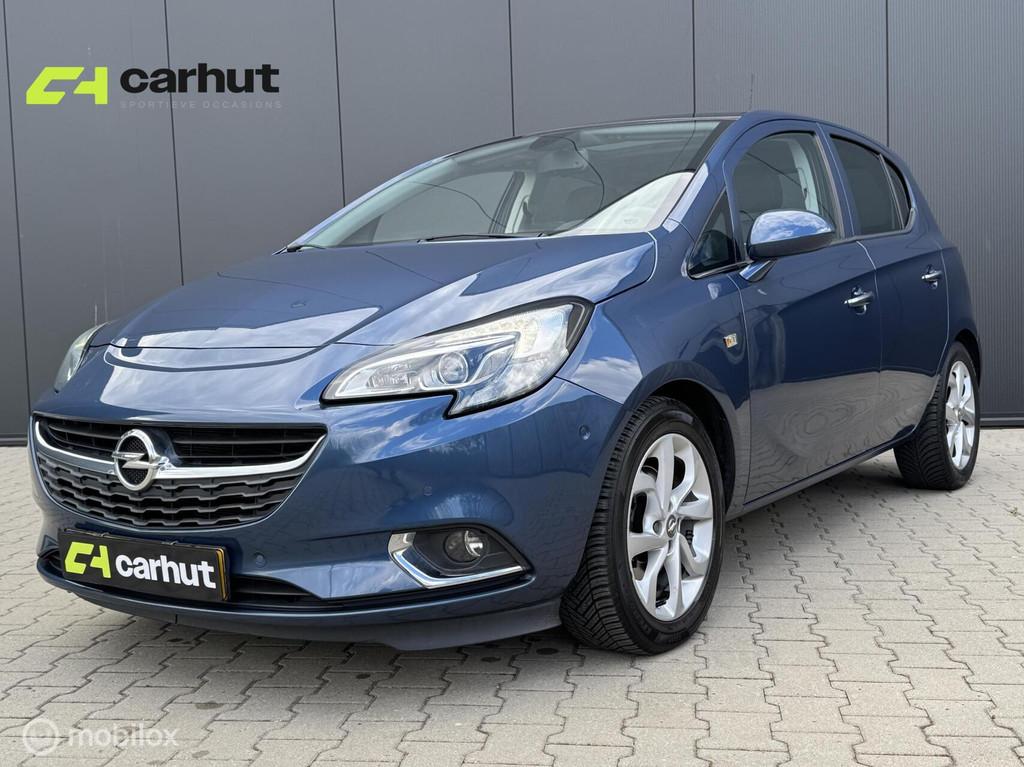Opel Corsa 1.0 Turbo Cosmo|Pano dak| VOLL opties|NL auto| 76, Auto's, Voorwielaandrijving, Gebruikt, Blauw, 49 €/maand