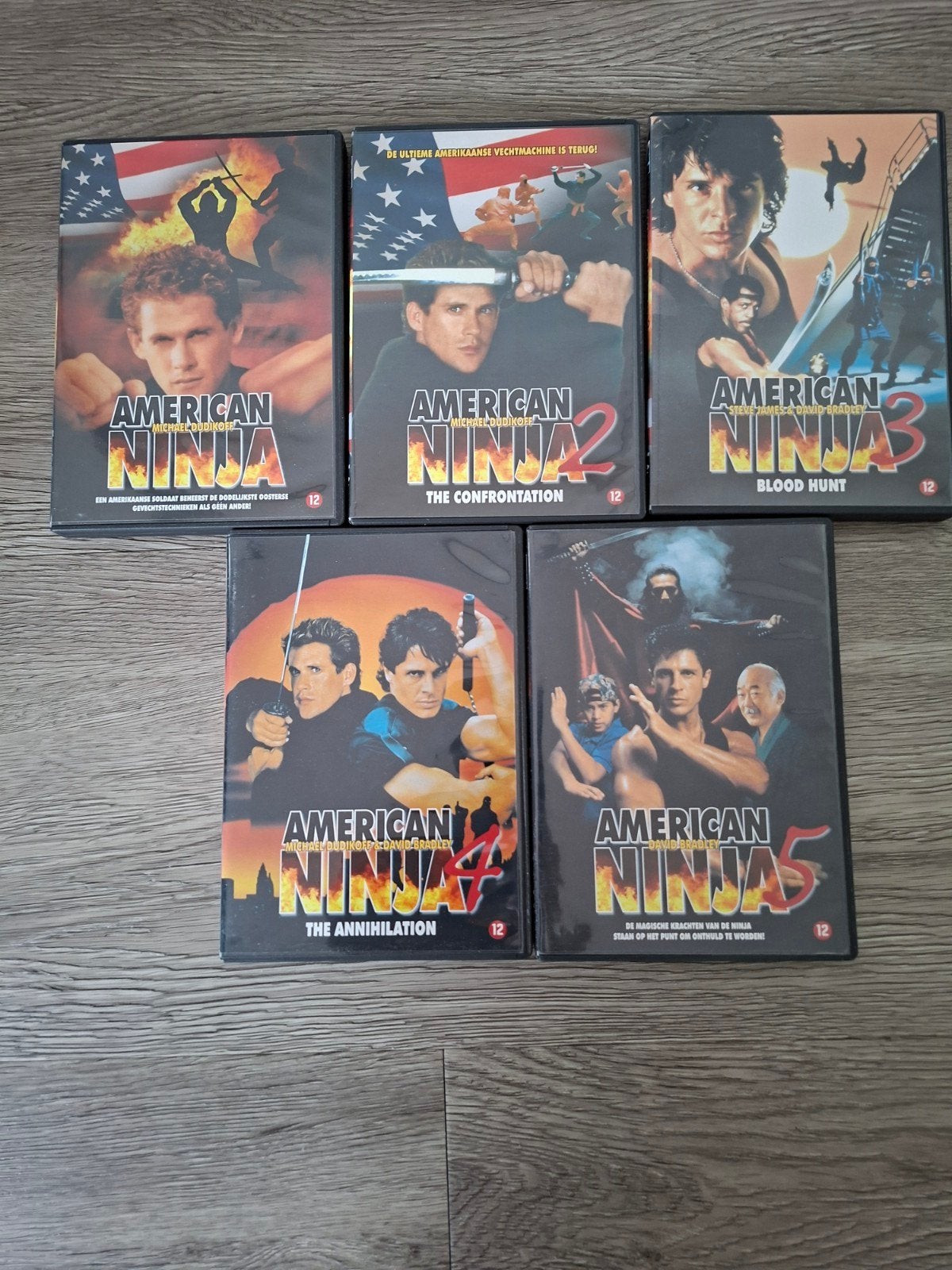 American ninja  1 tot met 5, Cd's en Dvd's, Dvd's | Actie, Vanaf 16 jaar, Ophalen of Verzenden, Zo goed als nieuw
