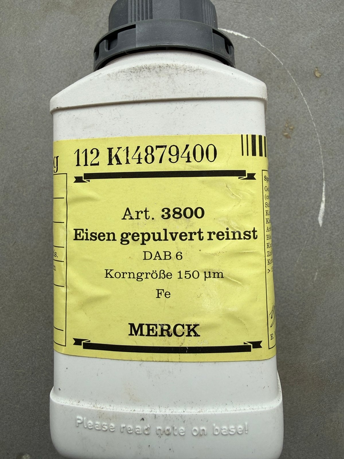 IJzer gepulverd reinst DAB 6 - Korrelgrootte 150 µm, Ophalen of Verzenden, Nieuw