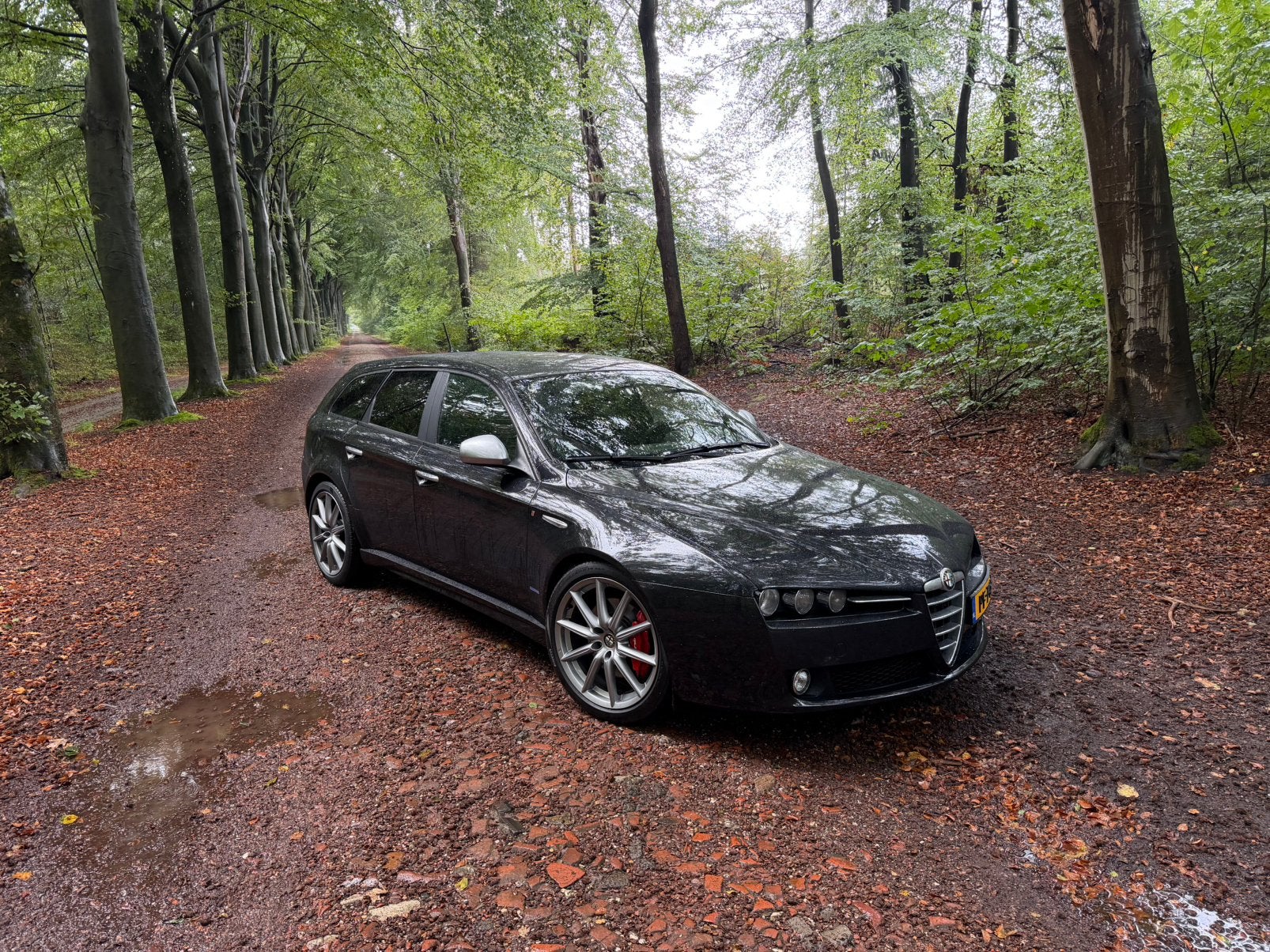 Alfa Romeo 159 2.2 JTS TI SW 2008 Zwart, Auto's, Voorwielaandrijving, Zwart, 4 cilinders, Zwart