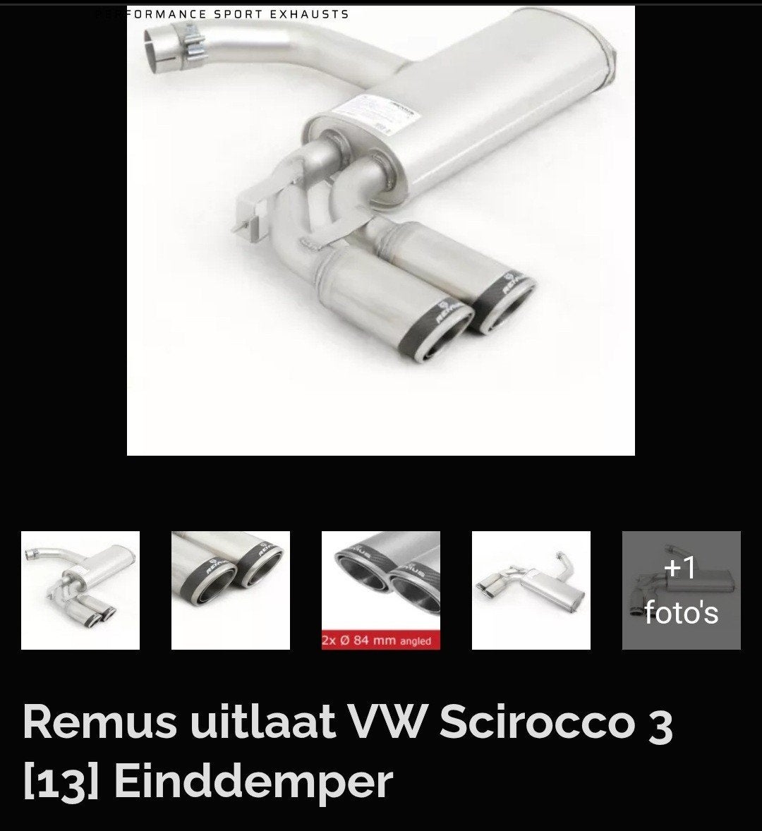 GEZOCHT! Remus uitlaat VW Scirocco 3 [13] Einddemper, Auto-onderdelen, Ophalen of Verzenden, Volkswagen