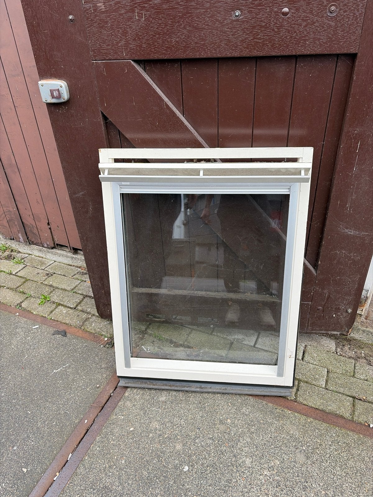 Velux GGL-1 Dakraam met Rolgordijn, Gebruikt, Minder dan 80 cm, Ophalen of Verzenden, Dubbelglas