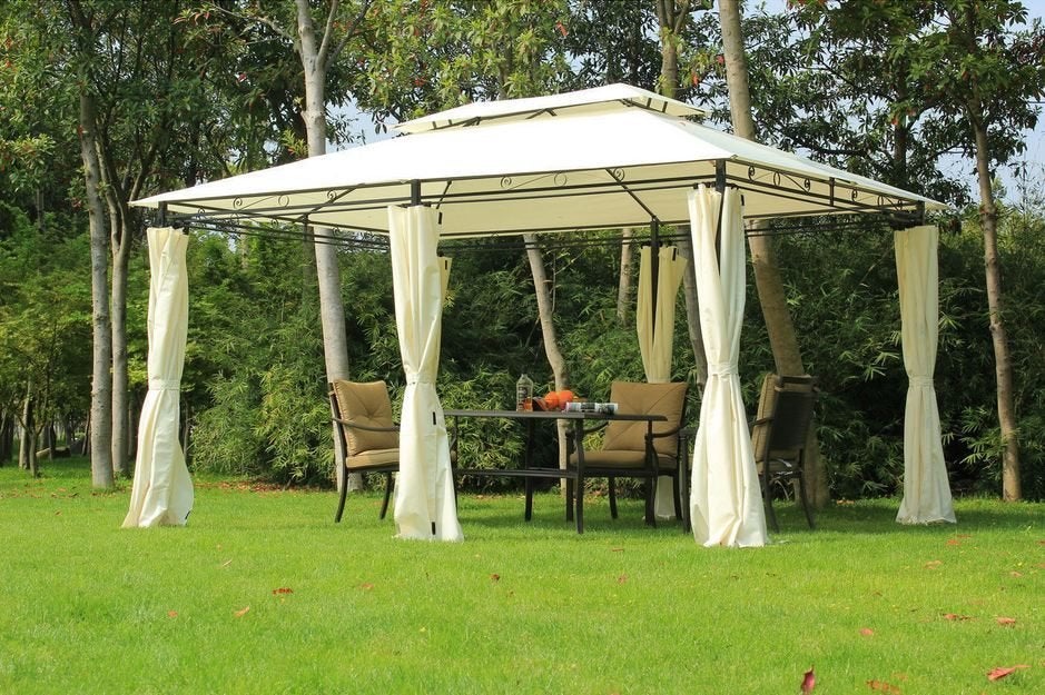 Chique Designer Pavillon - Prieel - Partytent 3x4m Creme, Tuin en Terras, Ophalen of Verzenden, Nieuw, Minder dan 5 meter