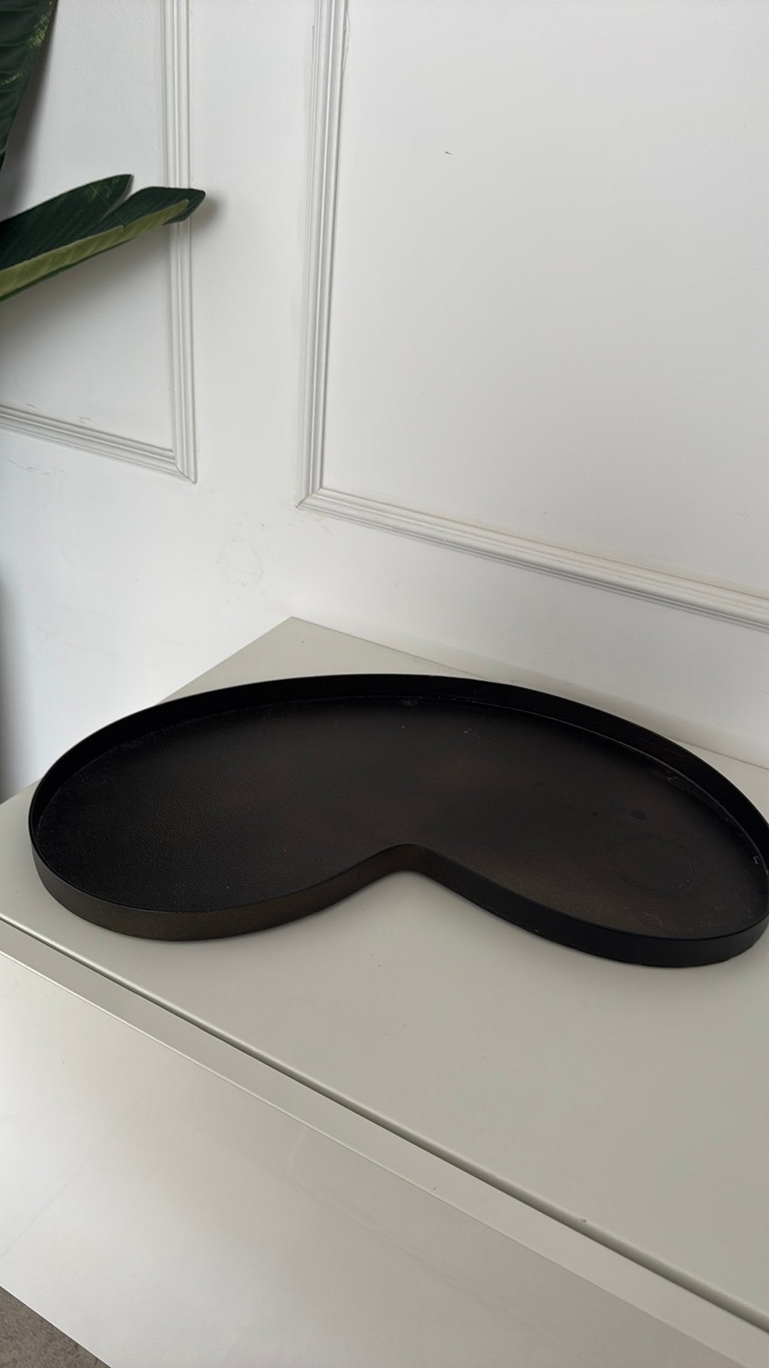 Kidney dienblad bruin/brons, Huis en Inrichting, Ophalen, Zo goed als nieuw, Hout