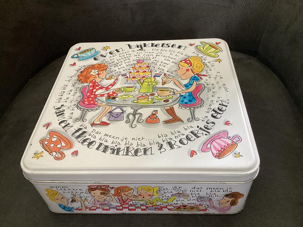 Koektrommel blond, Ophalen of Verzenden, Aardewerk, Blond Amsterdam, Kop(pen) en/of Schotel(s)
