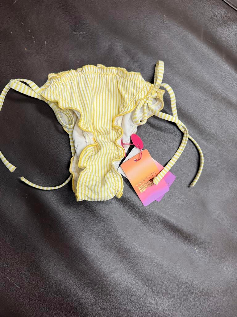 Loavies Swimwear bikinitopje geel gestreept XS, Kleding | Dames, Ophalen of Verzenden, Nieuw, Geel, Bikini