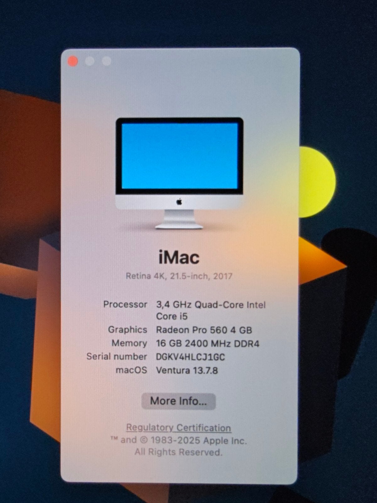iMac 21.5 inch 4K Retina (2017) - 16GB RAM, 256GB SSD, SSD, IMac, Ophalen of Verzenden, Zo goed als nieuw