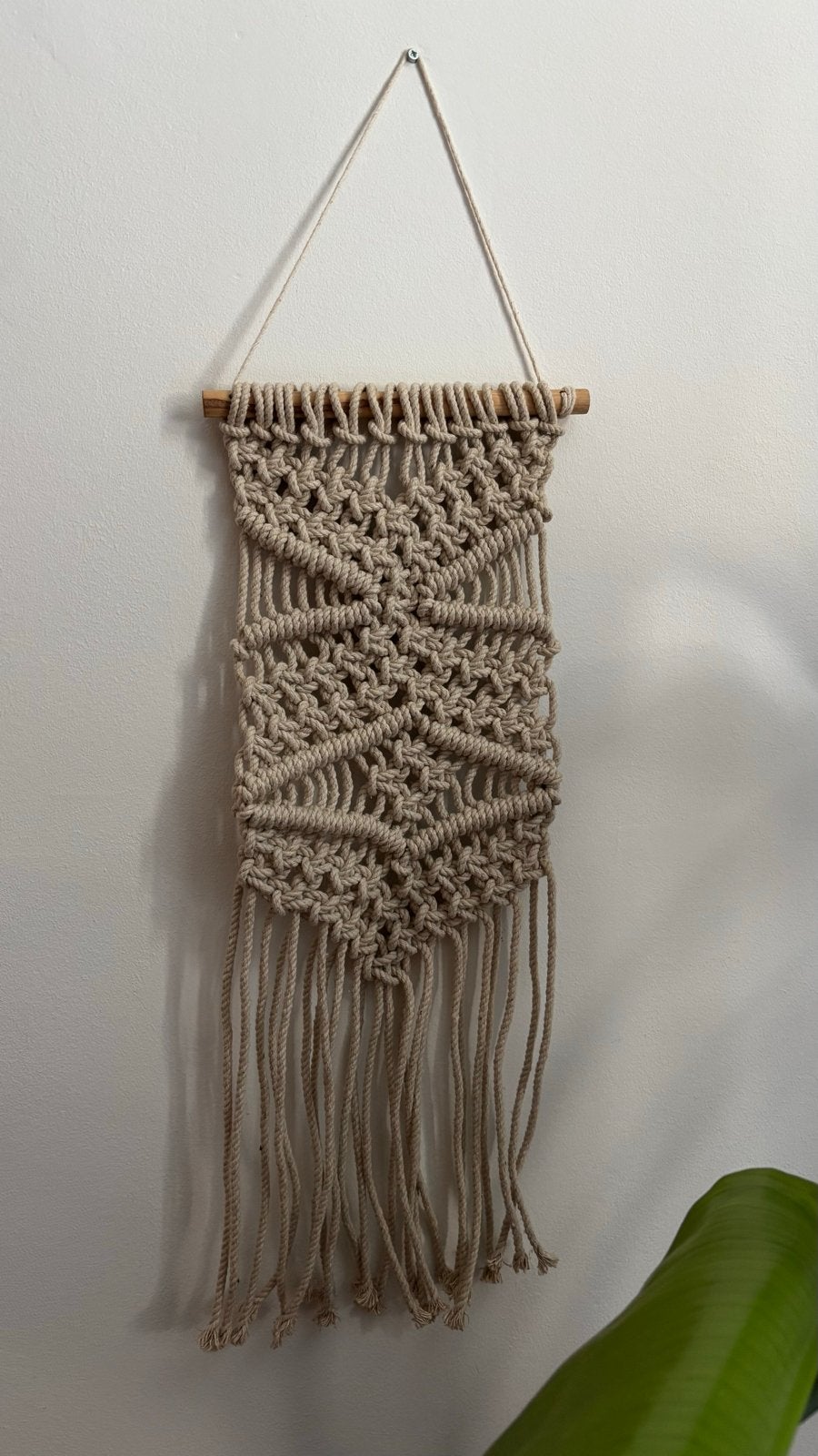 Handgemaakte Macramé Wandhanger - Boho Stijl, Beige, Textiel, Nieuw, Ophalen of Verzenden