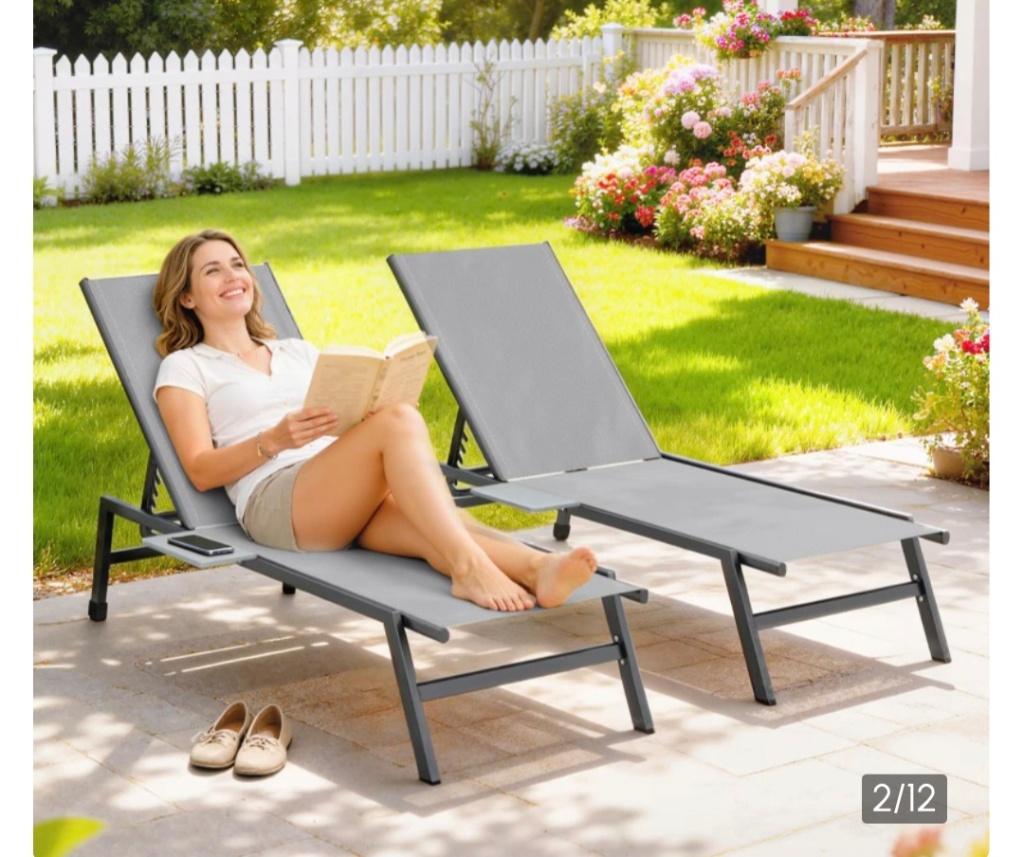 Ligbedden set nieuw in doos, Tuin en Terras, Tuinsets en Loungesets, 2 zitplaatsen, Ophalen of Verzenden, A, A