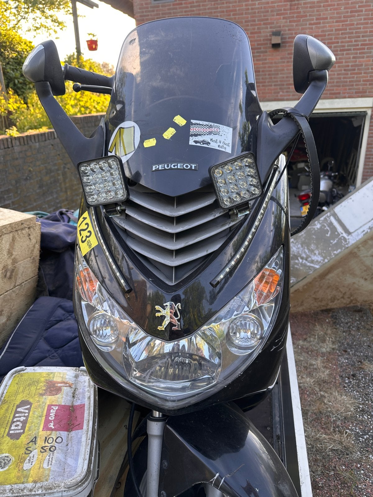Peugeot Scooter - Zwart, met extra verlichting, Ophalen, Zo goed als nieuw, Benzine, Overige modellen