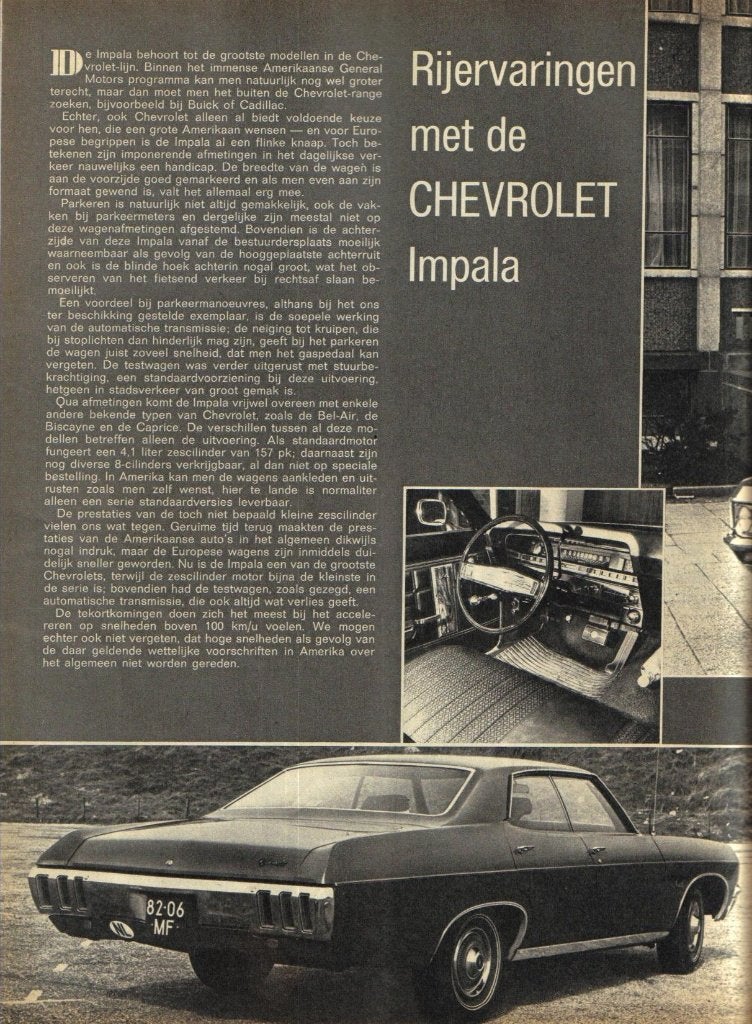 Autokampioen test Chevrolet Impala 1970, Ophalen of Verzenden, Gelezen, Chevrolet