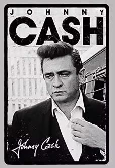 Vintage metalen bordje Johnny Cash (30x20cm), Ophalen of Verzenden, Nieuw, Poster, Artwork of Schilderij