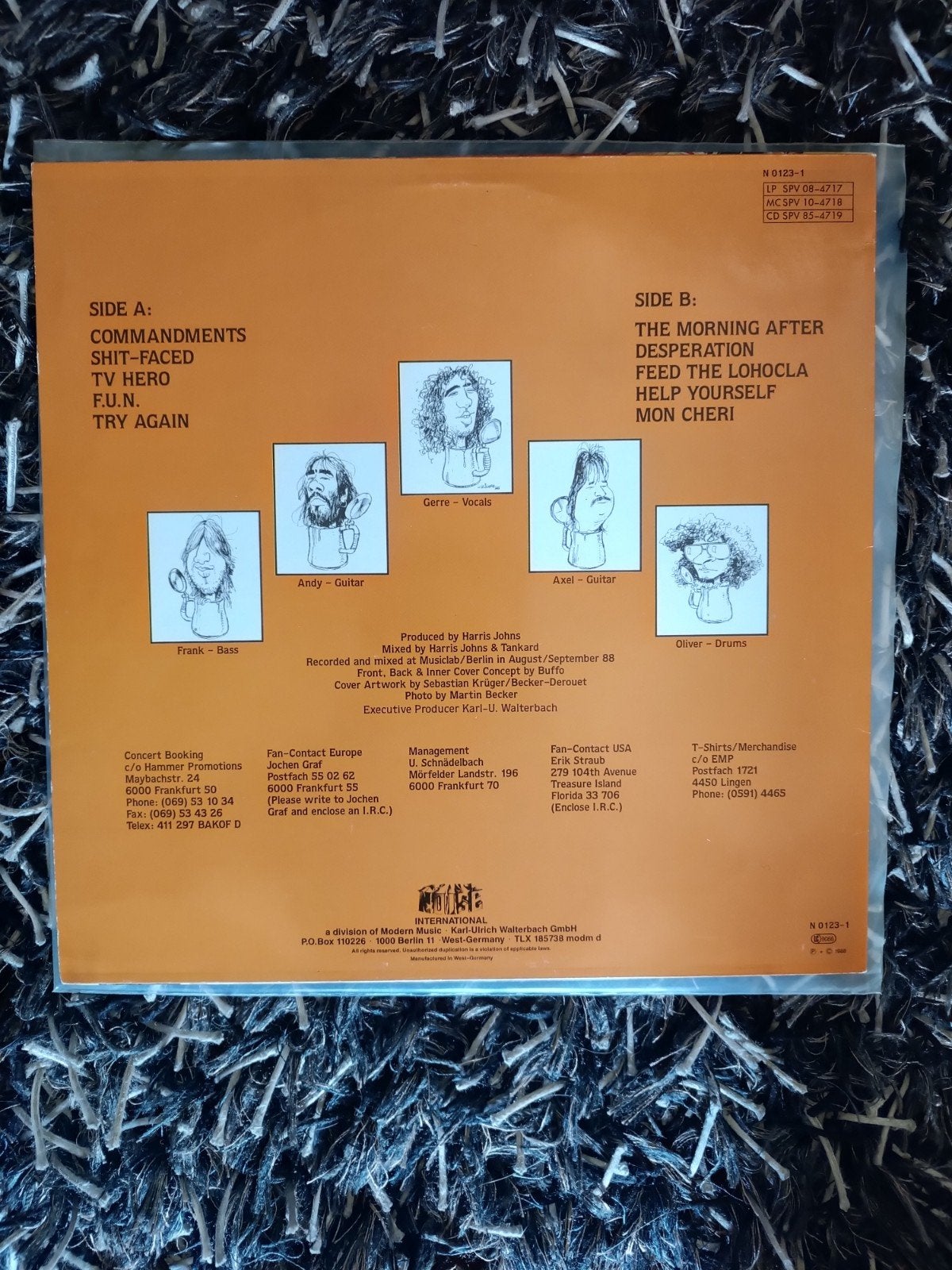 Tankard - The Morning After LP (1988) Thrash Metal Vinyl, Beschermende buitenhoes, LP, Gebruikt, Metal