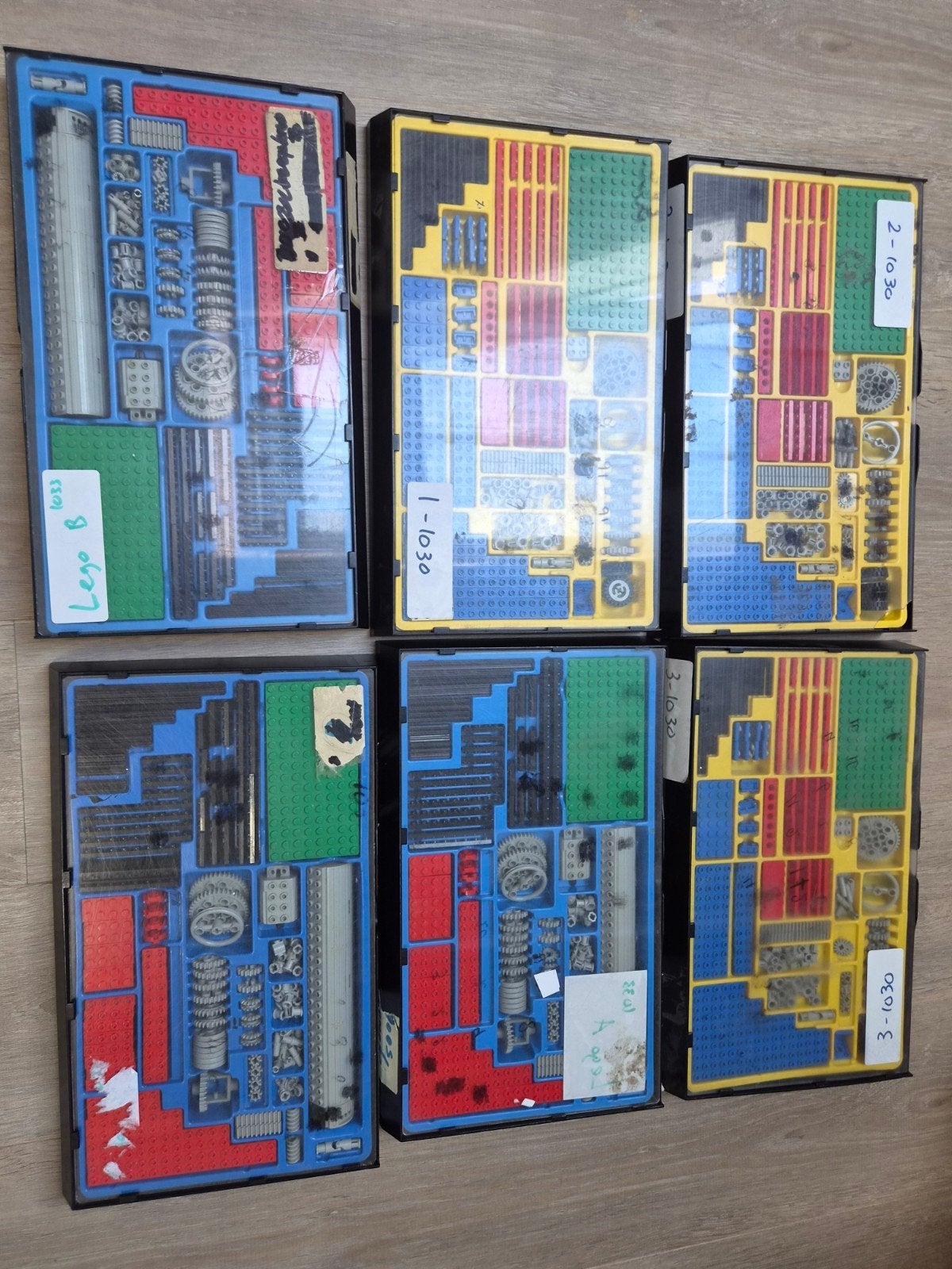 LEGO Technic sets 1030 en 1033 (3x elk), Gebruikt, Lego, Inclusief instructies, Ophalen of Verzenden