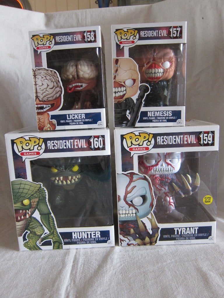 RE Resident Evil 4x Funko Pop - Hunter Tyrant Nemesis Licker, Ophalen of Verzenden, Nieuw, Film, Actiefiguur of Pop