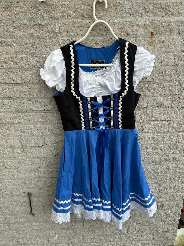 Leuke Dirndl jurk - Maat 34, Kleding | Dames, Blauw, Ophalen of Verzenden, Zo goed als nieuw, Maat 34 (XS) of kleiner