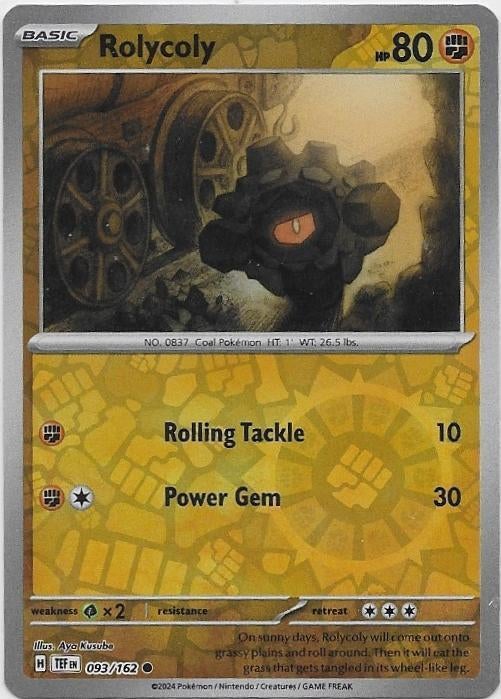 Temporal Forces,  Rolycoly [reverse] 93/162, Hobby en Vrije tijd, Verzamelkaartspellen | Pokémon, Nieuw, Losse kaart, Verzenden