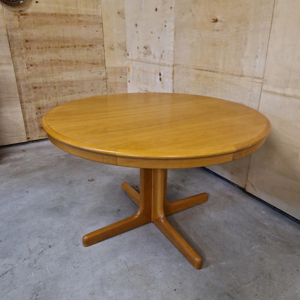 LÜBKE Vintage ronde eettafel uitschuifbare tafel, Ophalen of Verzenden