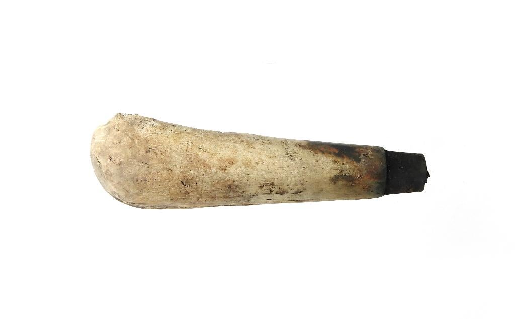 Mesheft Hout en brons l=110 b=31,5 x 13mm NL    a735, Ophalen of Verzenden