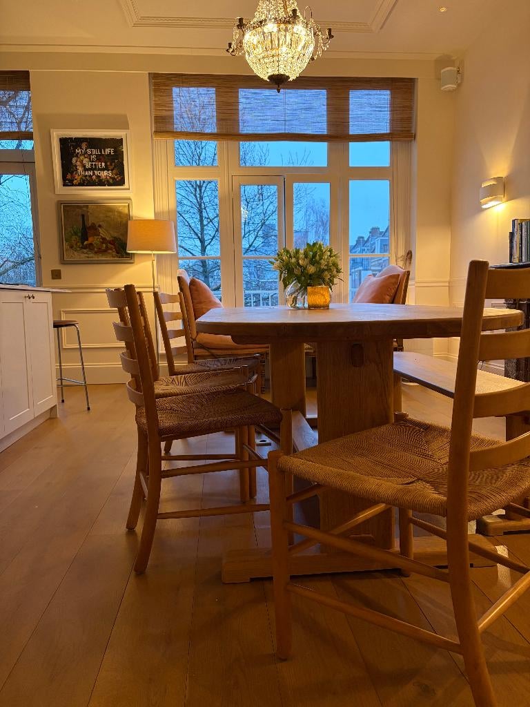 Fritz Hansen by Kaare Klint "Church Dining Chairs" Stoelen, Huis en Inrichting, Stoelen, Gebruikt, Vier, Hout, Bruin, Ophalen