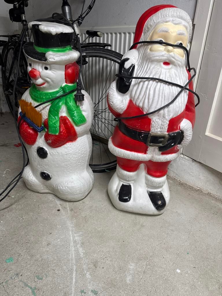 Kerstverlichting Buiten - Sneeuwpop & Kerstman, Ophalen of Verzenden, Gebruikt