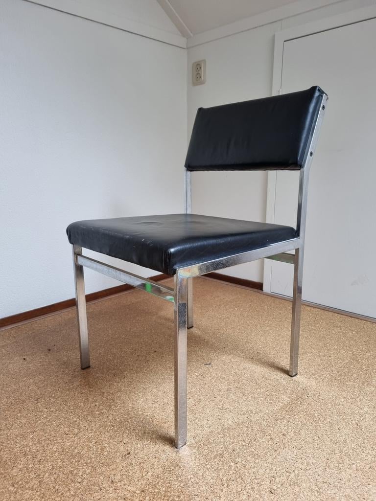 Pastoe SM07 Eetkamerstoel van Cees Braakman , Gebruikt, Zwart, Ophalen of Verzenden, Vintage, modern,