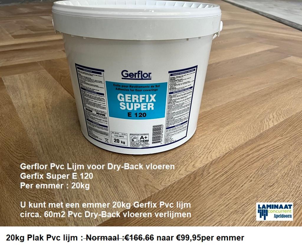 Gerfix Super Pvc lijm voor Dry-back vloeren 20kg : €99,95, Huis en Inrichting, Stoffering | Vloerbedekking, Crème, 75 m² of meer