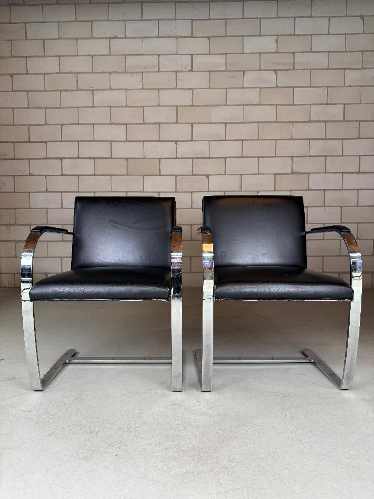 Knoll Brno Chair by Ludwig Mies van der Rohe (more in stock), Ophalen, Gebruikt, Minder dan 75 cm, Vintage