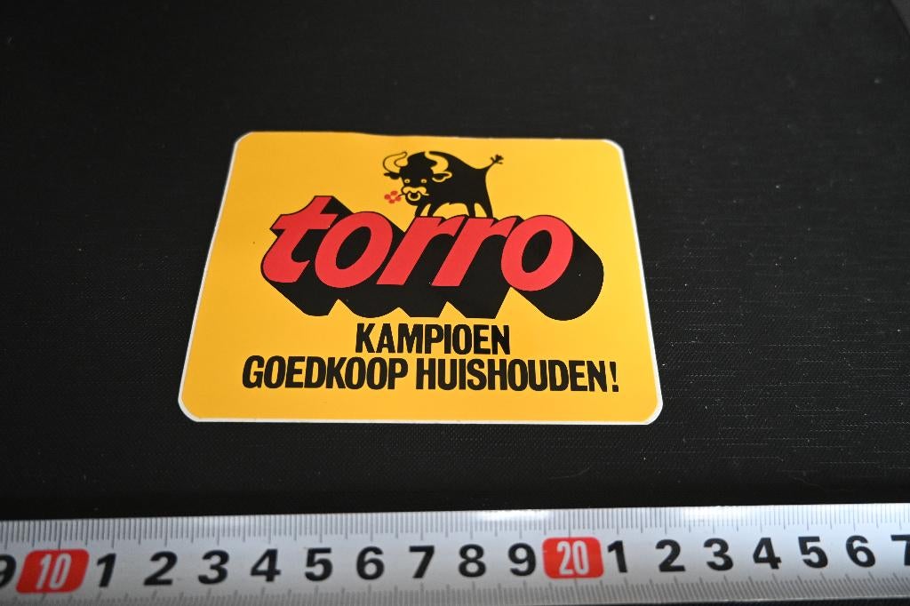 stickers Supermarkt TORRO kampioen goedkoop huishouden !, Ophalen, Zo goed als nieuw