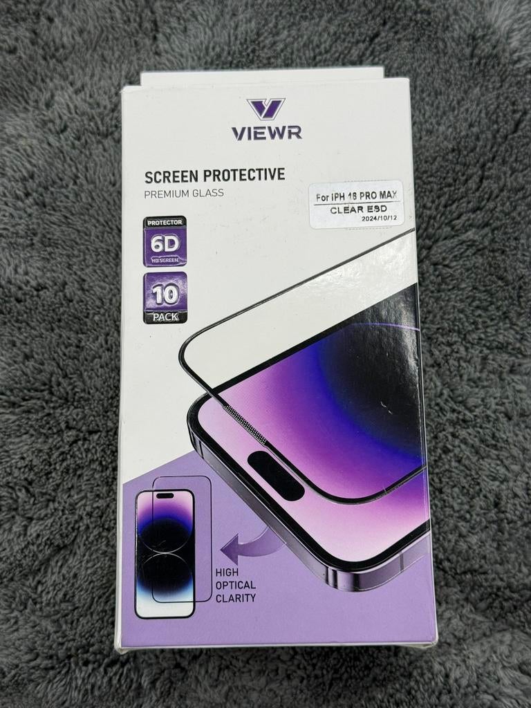 16x iPhone 16 Pro Max ScreenProtectors - Met Stofbescherming, Ophalen of Verzenden, Nieuw, Bescherming, Apple iPhone