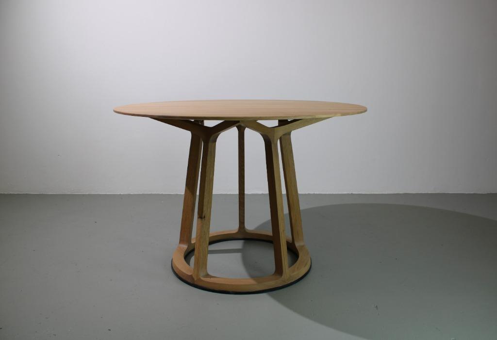 Artisan Pivot tafel, 110 cm, Eiken wit pigment, Huis en Inrichting, Ophalen, Nieuw, Vier personen, 100 tot 150 cm