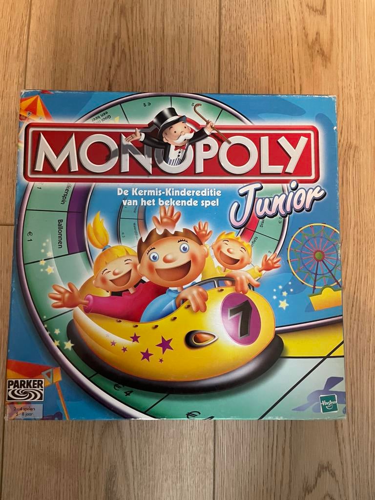 Monopoly junior kermis editie, Hobby en Vrije tijd, Gezelschapsspellen | Bordspellen, Ophalen of Verzenden, Gebruikt