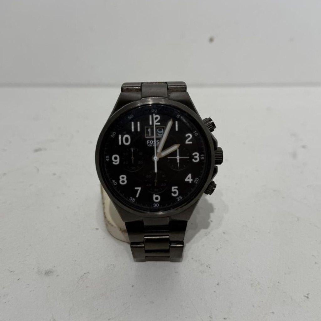 Fossil CH2905 45mm Quartz Horloge in nette Staat, Ophalen of Verzenden, Zo goed als nieuw, Zwart, Android