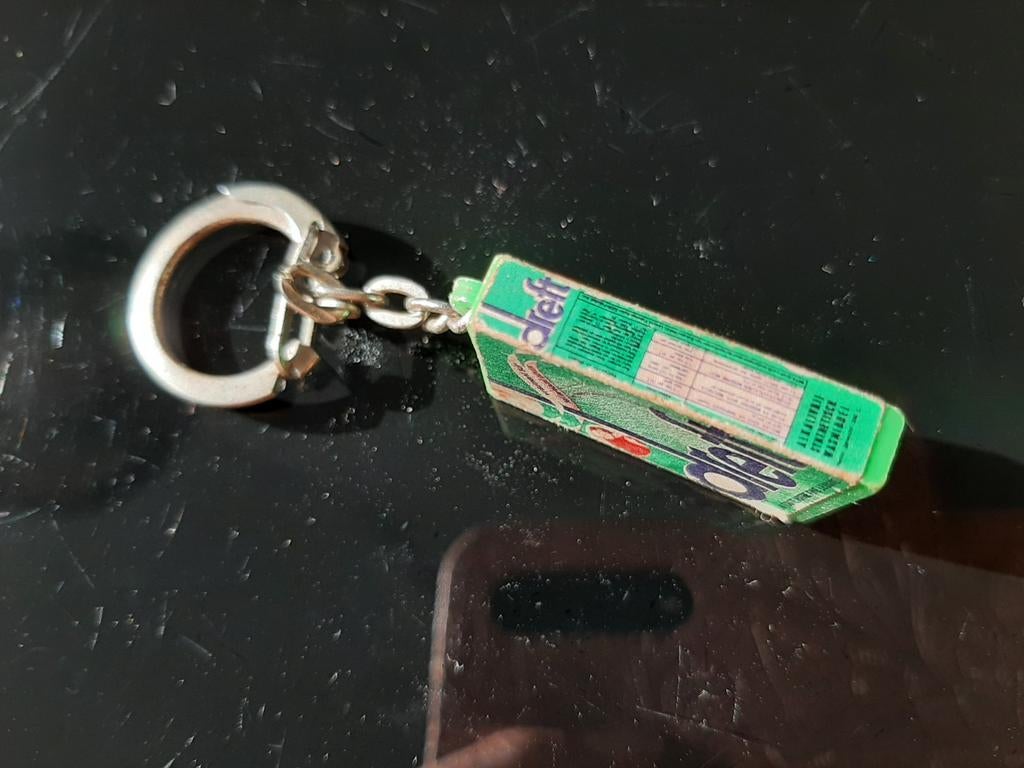 Vintage sleutelhanger van Dreft wasmiddel, Verzamelen, Ophalen of Verzenden, Gebruikt, Gebruiksvoorwerp