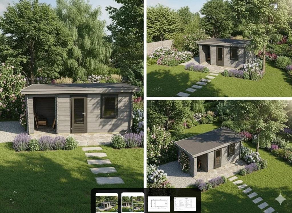 Lugarde Maatwerk 550 x 250cm, 200 tot 400 cm, Blokhut, Nieuw, Ophalen of Verzenden