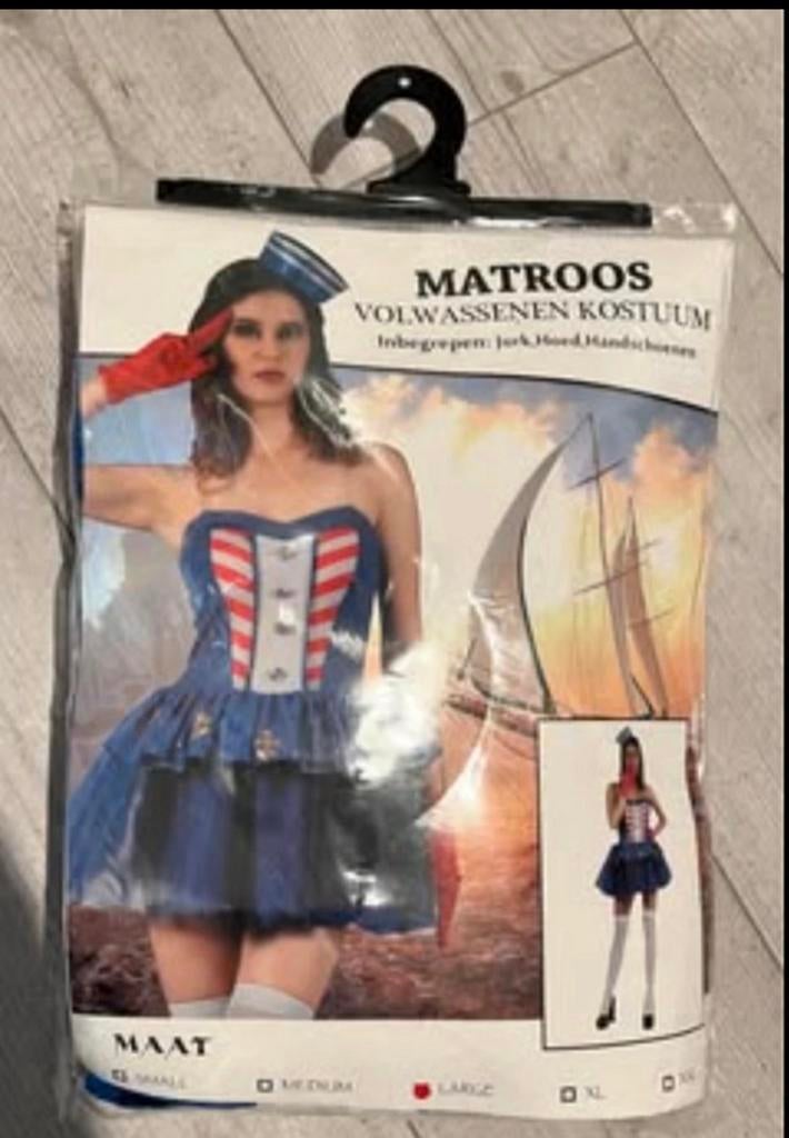 Matroos Kostuum - Maat M, Kleding | Dames, Carnavalskleding en Feestkleding, Maat 38/40 (M), Carnaval, Ophalen of Verzenden, Zo goed als nieuw