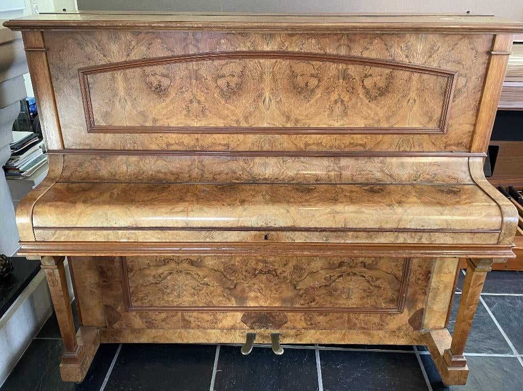 Piano Notenhout Michel Mattys, Muziek en Instrumenten, Piano's, Ophalen, Gebruikt, Bruin, Piano
